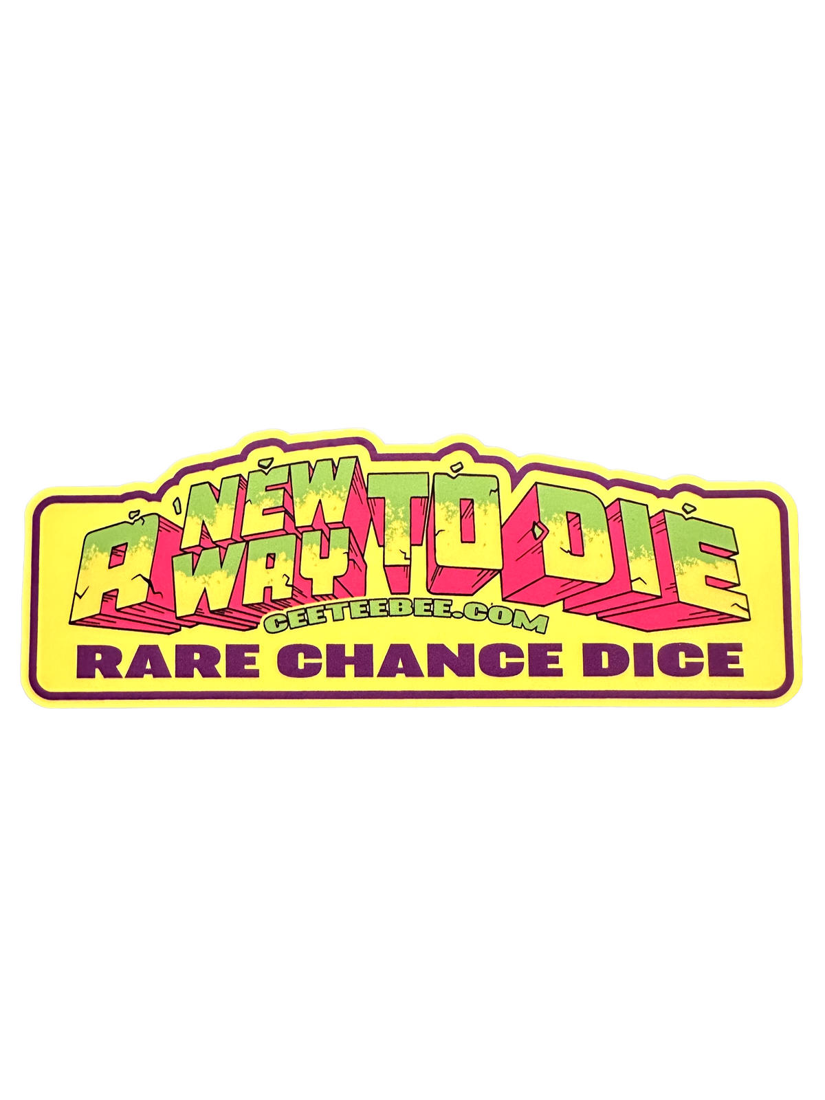 CTB GAMES A NEW WAY TO DIE RARE CHANCE DICE BADGE STICKER