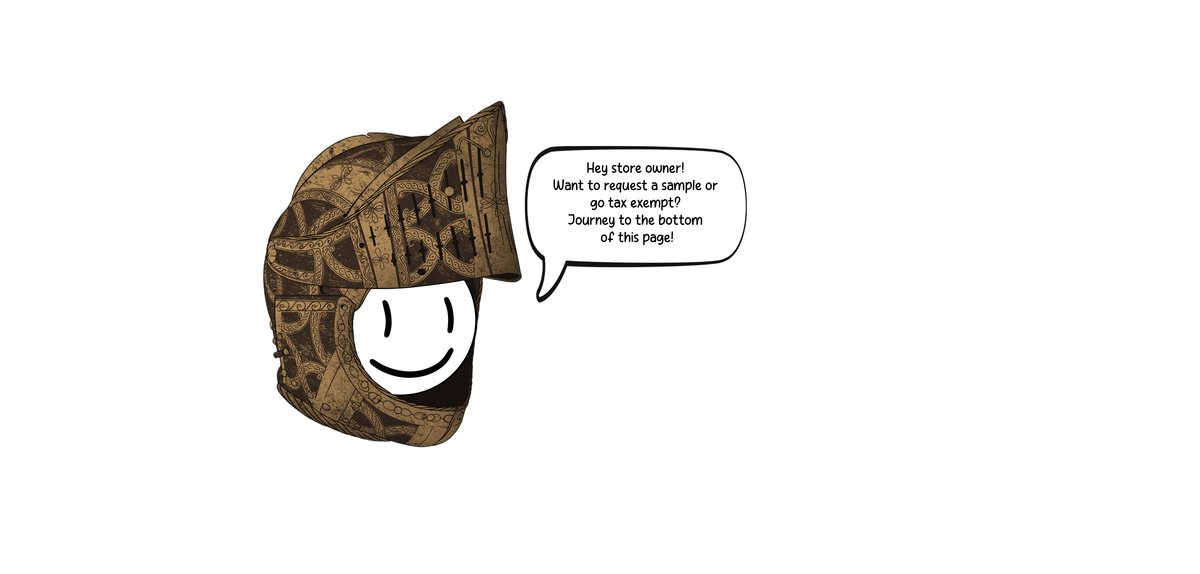 Cartoon helmet with a smiley face and speech bubble on a white background